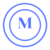 black mimimalist initial font m logo