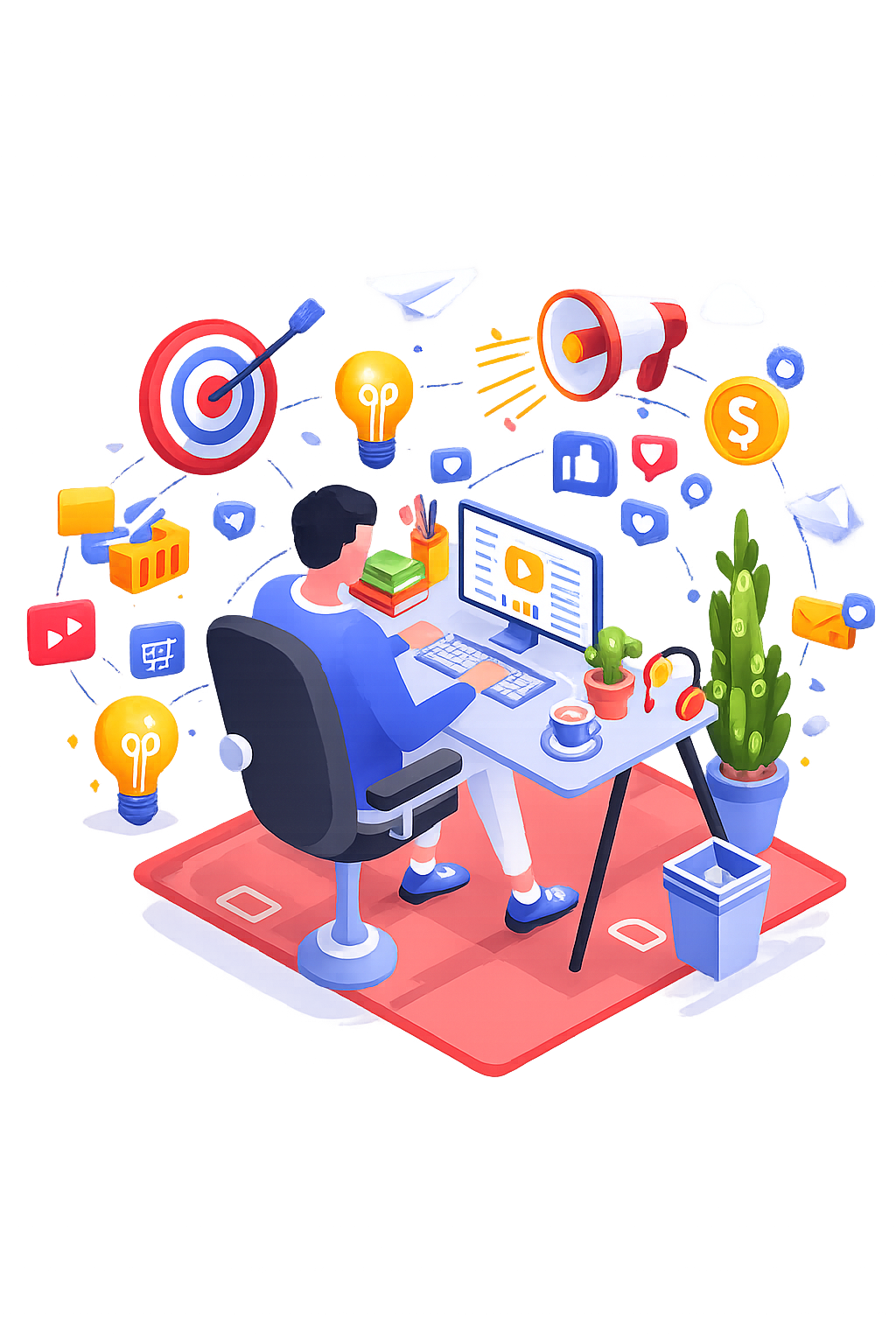 Expert Digital Marketer in Bengaluru working with icons